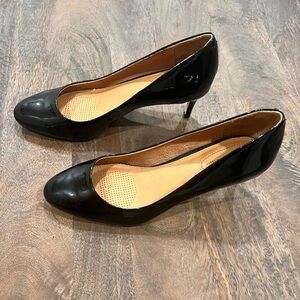 Corso Como Black Leather Pumps Heels Size 10